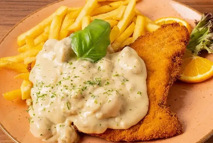 Krema Mantarlı Schnitzel